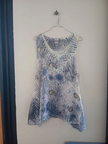 Blouse à motifs végétaux, en taille 38/M