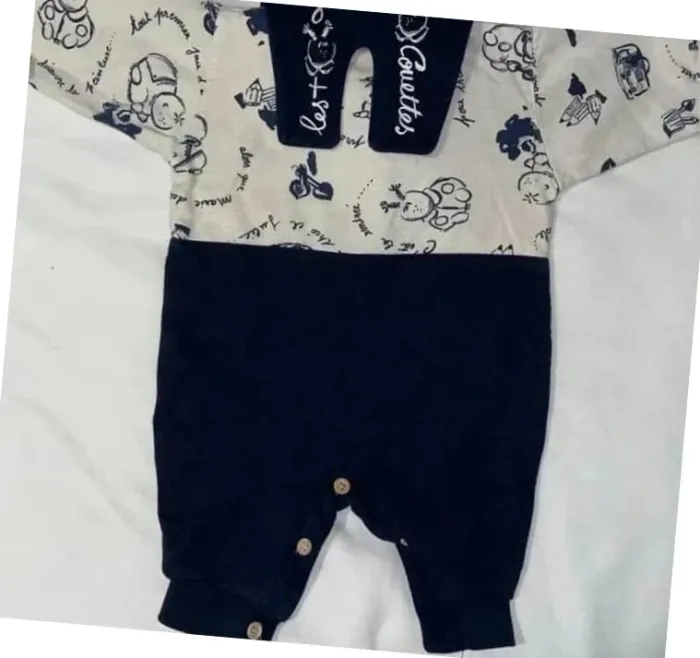 Combinaison salopette vintage bébé 6 mois mixte - photo numéro 2