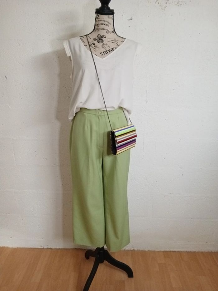 pantalon jambes larges taille 38 tbe - photo numéro 3