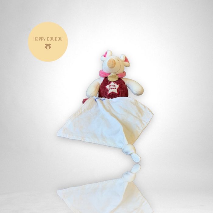 Doudou peluche souris ptit doux bordeaux Doudou et compagnie A215 - photo numéro 2