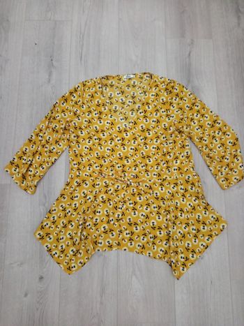Blouse a manche jaune a motifs Gemo 36 S