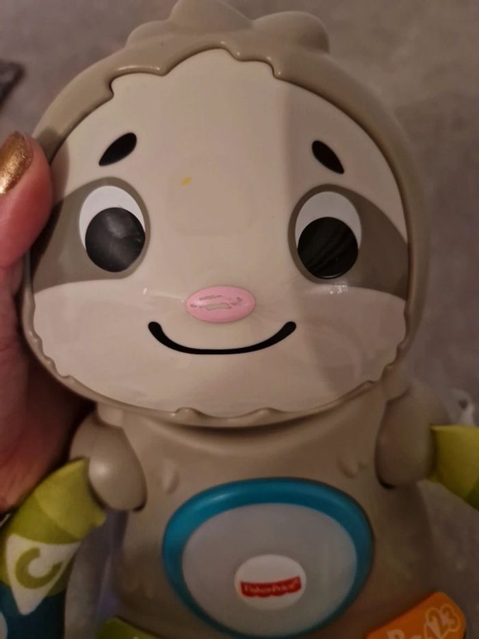 Jouet d'éveil Mathieu le paresseux musical lumineux T9mois TBE fisher price - photo numéro 2