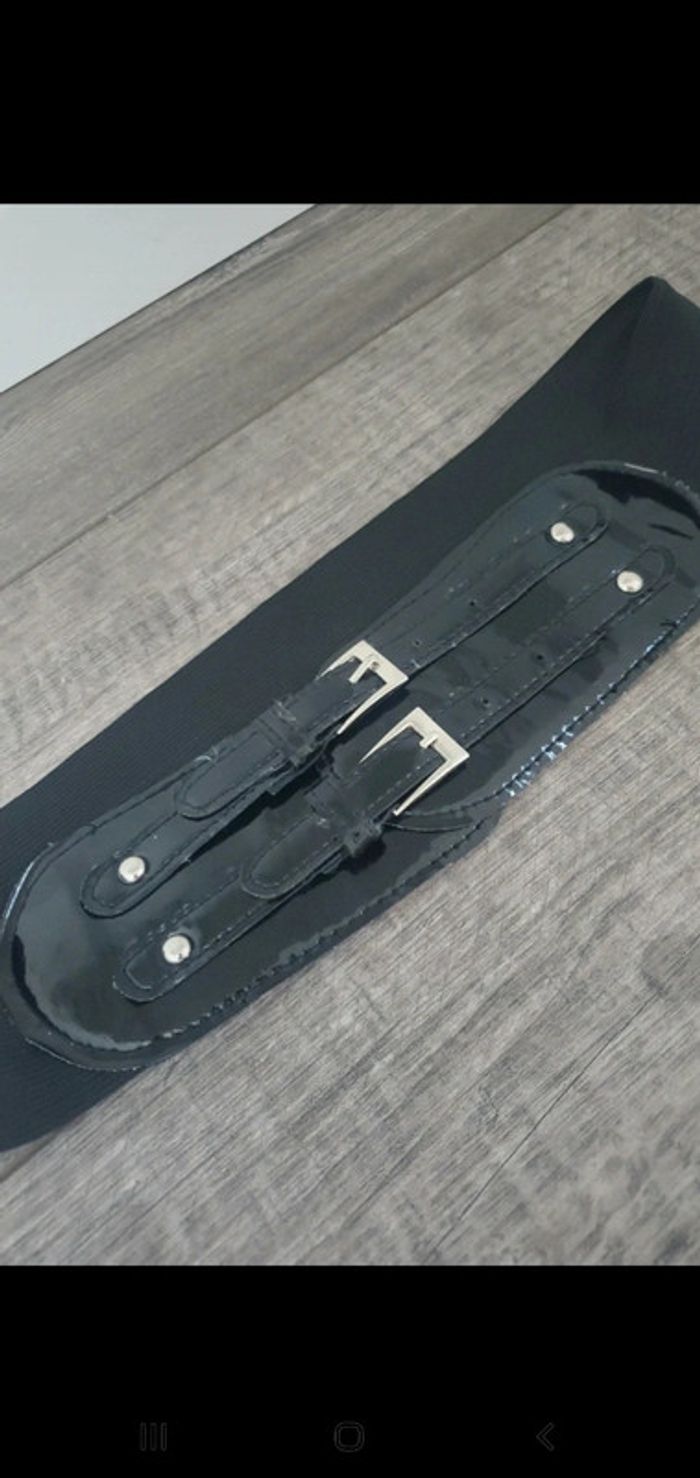 Ceinture large - noire - élastique - photo numéro 2