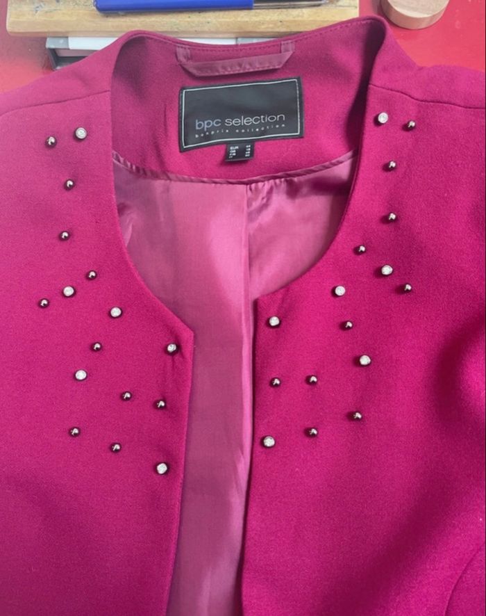 Veste boléro rouge bordeaux - photo numéro 5