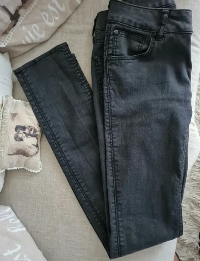 Jeans gris foncé Promod Taille 38