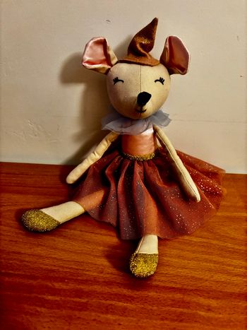 Souris Danseuse Sergent Major – tutu rose – 30 cm – état neuf