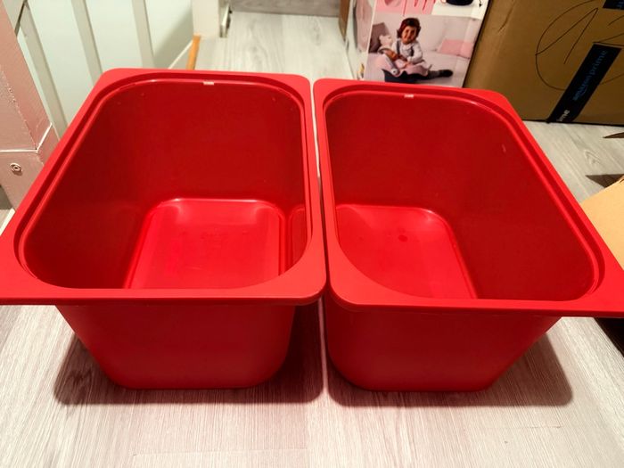 2 Bacs rouge IKEA trofast 42x30x23