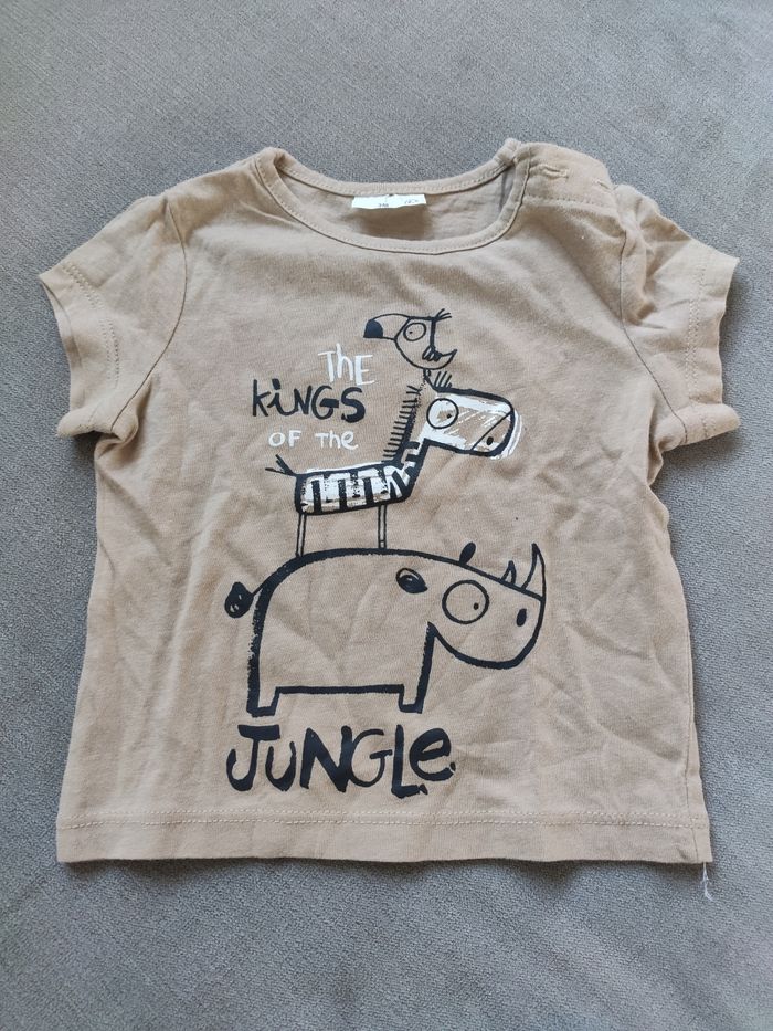 Tee shirt manches courtes marron Kiabi 3 mois