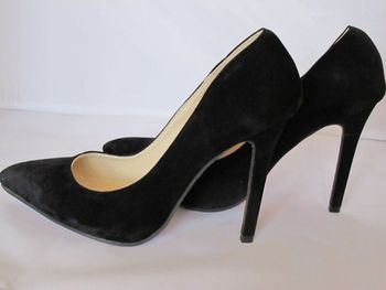 Escarpin Noir T40 – Nubuck – Talons 11,50 cm - Neuf