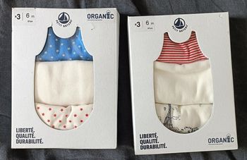 6 bodies sans manches neufs petit bateau 6 mois