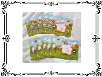 Cartons d’invitations 4 ans.