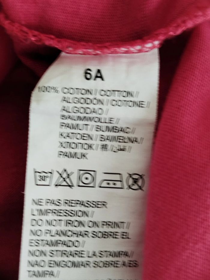 Tee-shirt manches longues fuschia thème ballon Kiabi taille 6 ans - photo numéro 4