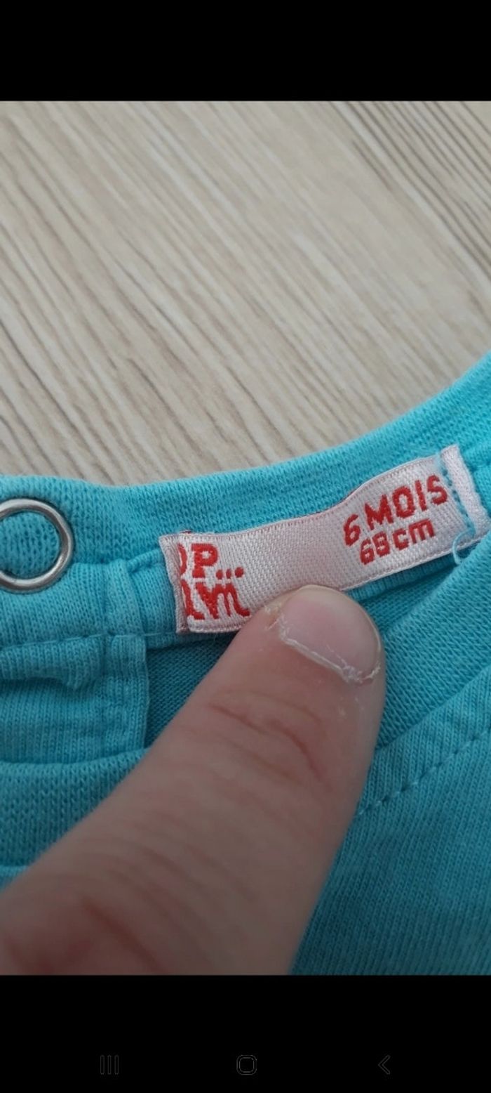 Tee shirt bleu poisson - photo numéro 3