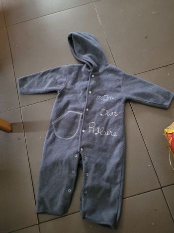 Pyjama à capuche polaire 1 an