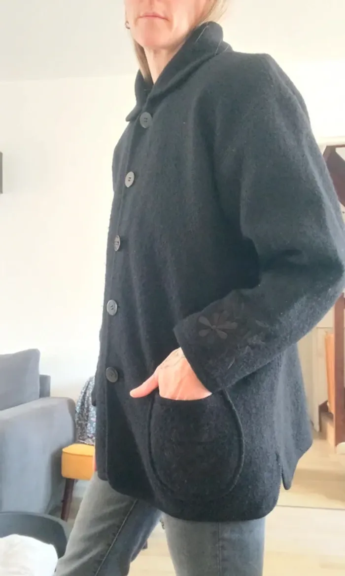 Veste en laine noir femme T44 - photo numéro 18