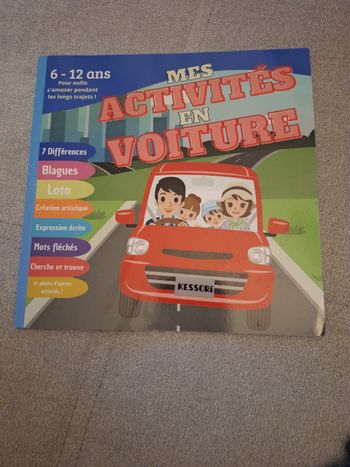 Cahier d'activités à faire en voiture pour les trajets 6-12ans