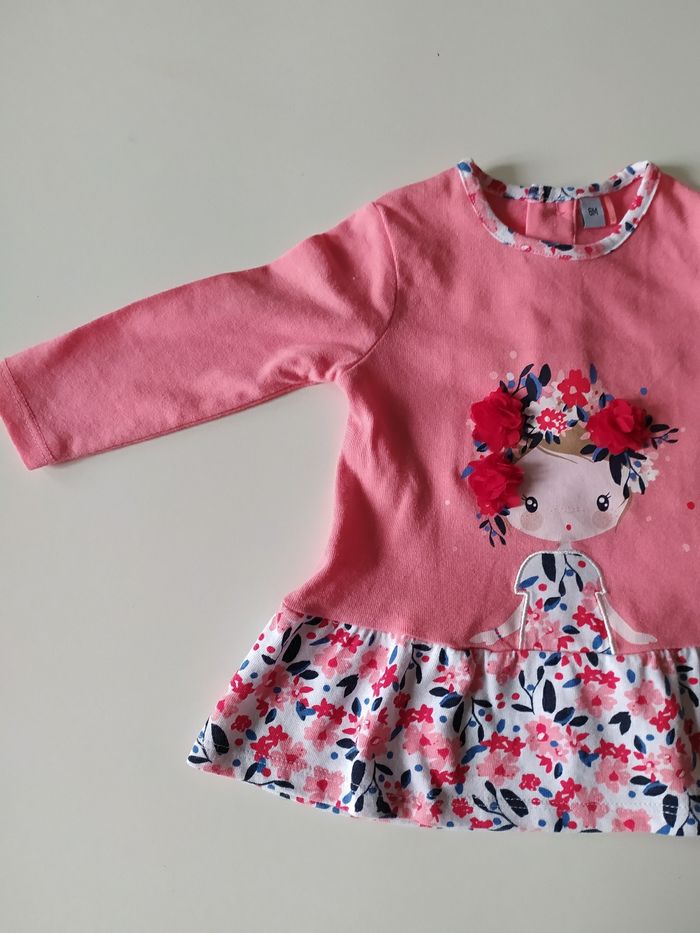 Tee shirt manches longues fille 6 mois - photo numéro 2