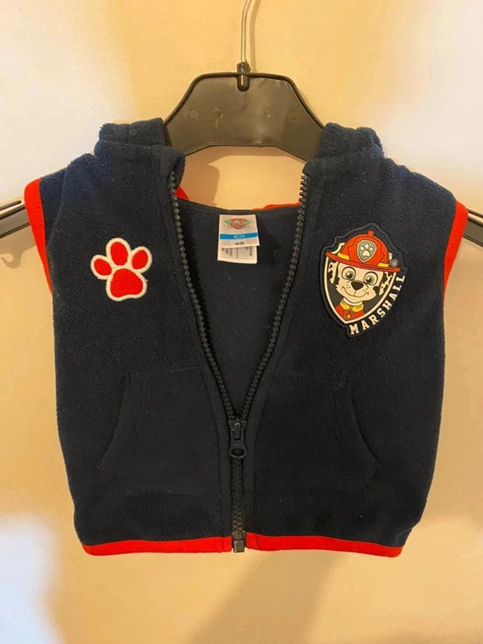 Gilet polaire sans manche paw patrol c et a 68 cm