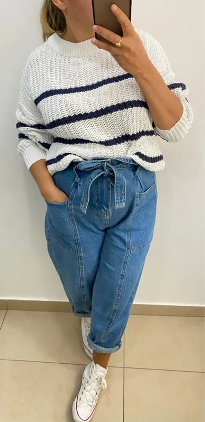 Pull Côtelé Femme Taille M - photo numéro 2