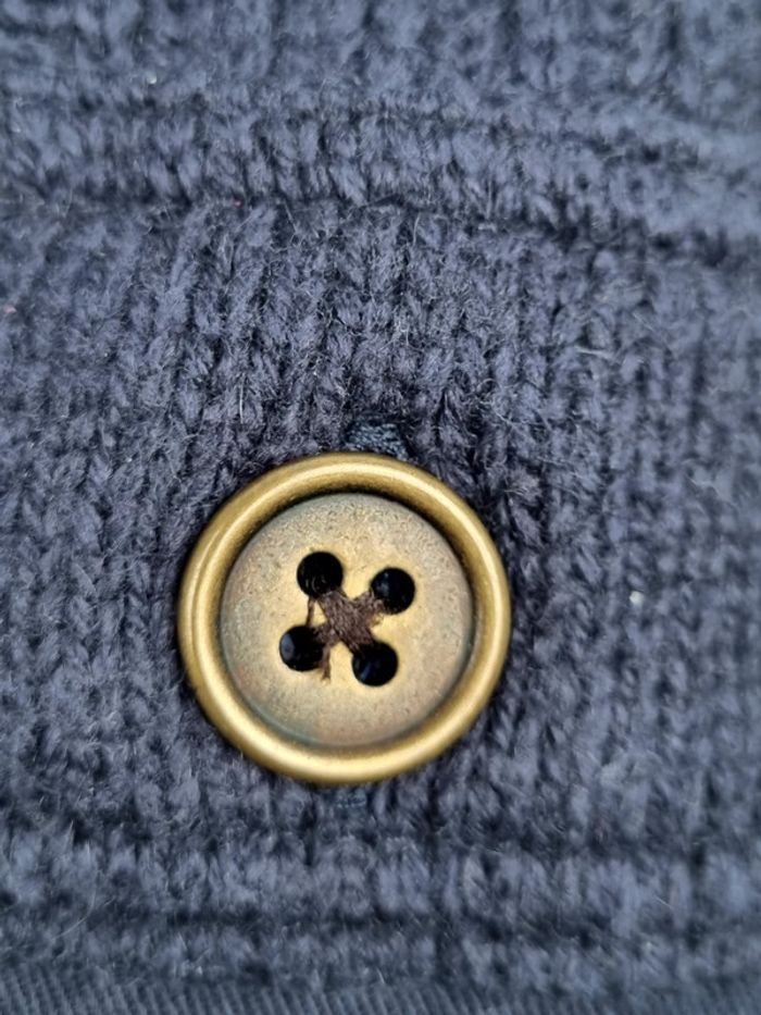 Pull col châle Tommy Hilfiger – Bleu marine – Taille M Hommes (mesures en photos) - photo numéro 5