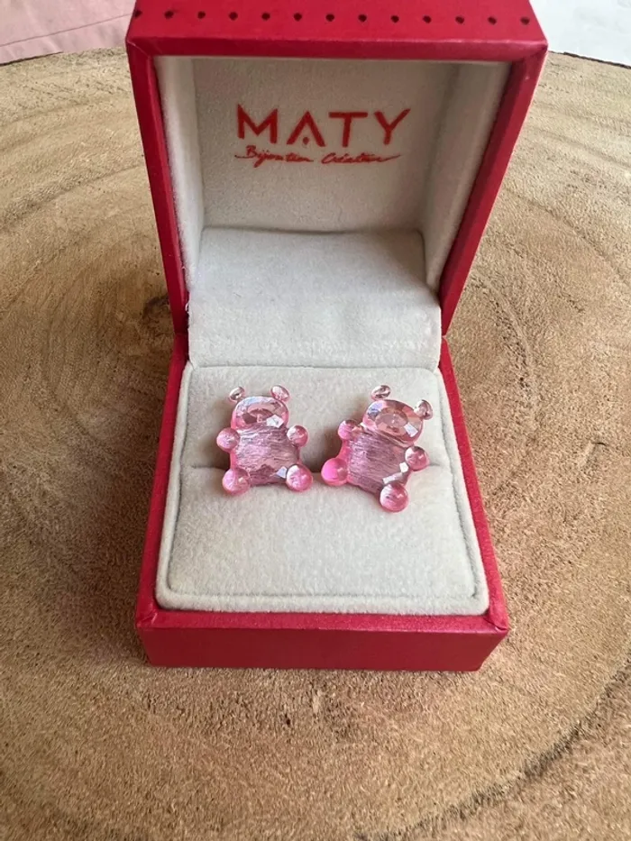 Boucles d’oreilles petit ours 🐻 - photo numéro 5