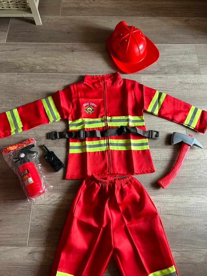 🚒 Déguisement pompier enfant 130 cm - photo numéro 3