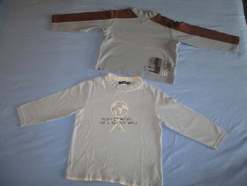 lot de 2 tee shirts garçons obaibi et okaidi 4 ans
