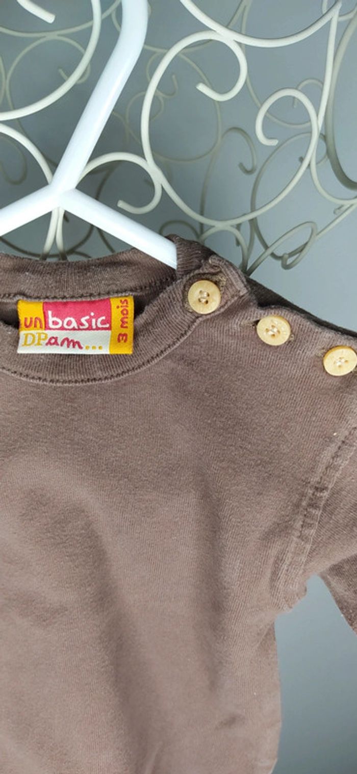 T shirt marron 3 mois - photo numéro 2