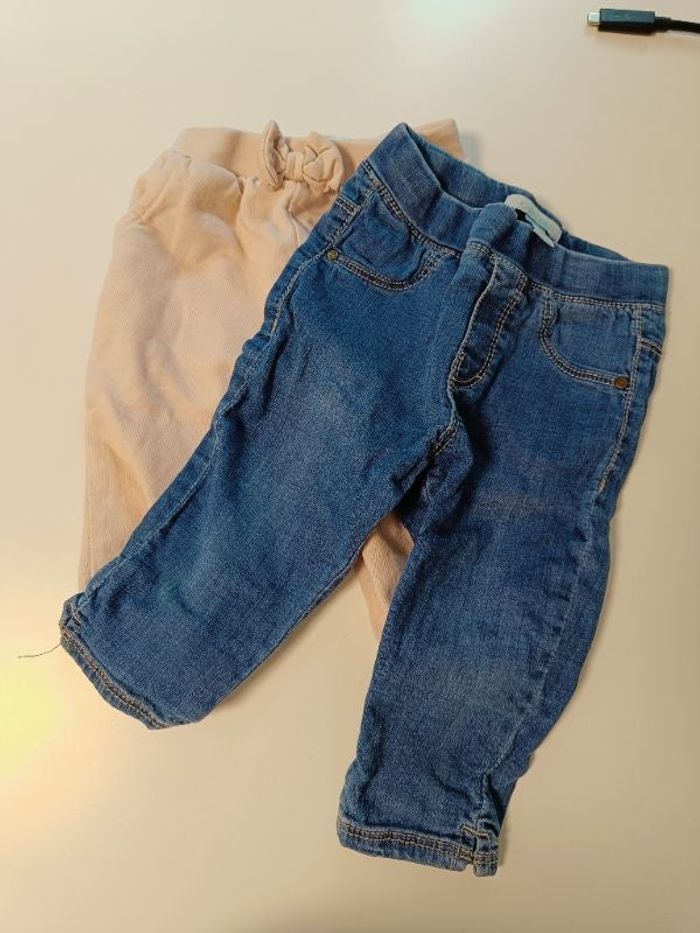 Lot 2 pantalons 12 mois