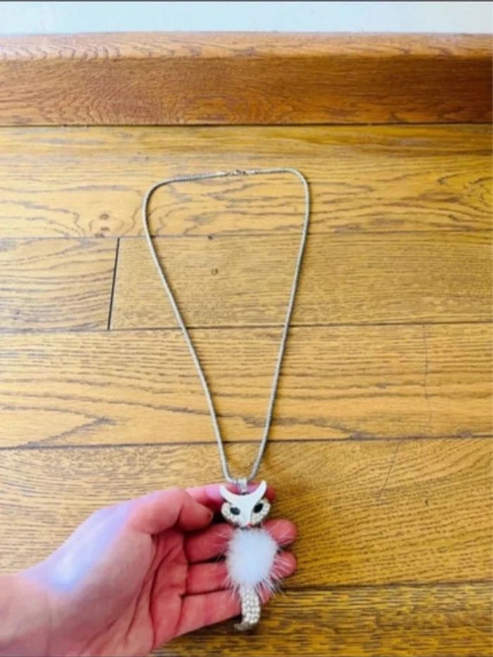 Sublime collier renard articulé avec pompon - photo numéro 6