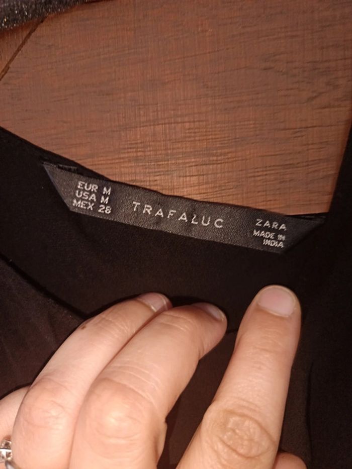 Robe longue noire fendue Zara taille M