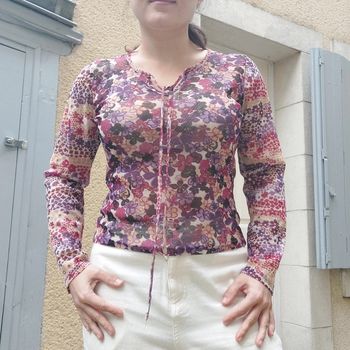 Top Vintage en voile pour taille M