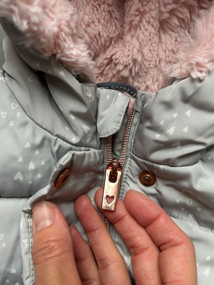 Doudoune doublée polaire cœurs bébé fille c&a - photo numéro 5