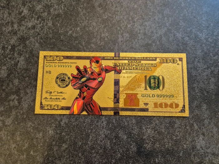 Billet OR à collectionner Iron Man Marvel