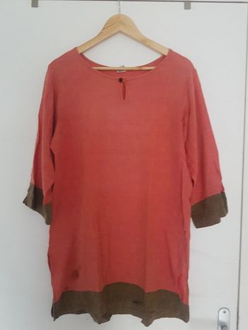 Tunique népalaise longue orange M