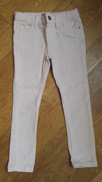 Jean velours rose clair