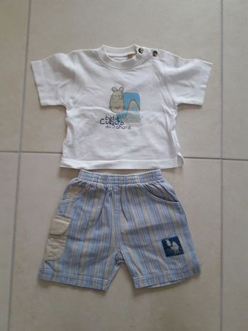Ensemble t-shirt + short - 6 mois