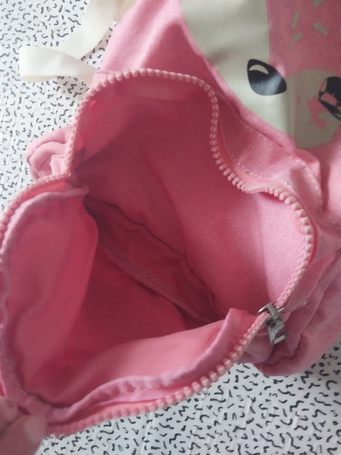 Lot sac à dos + sac pochon enfant motif renard rose 🦊 - photo numéro 9