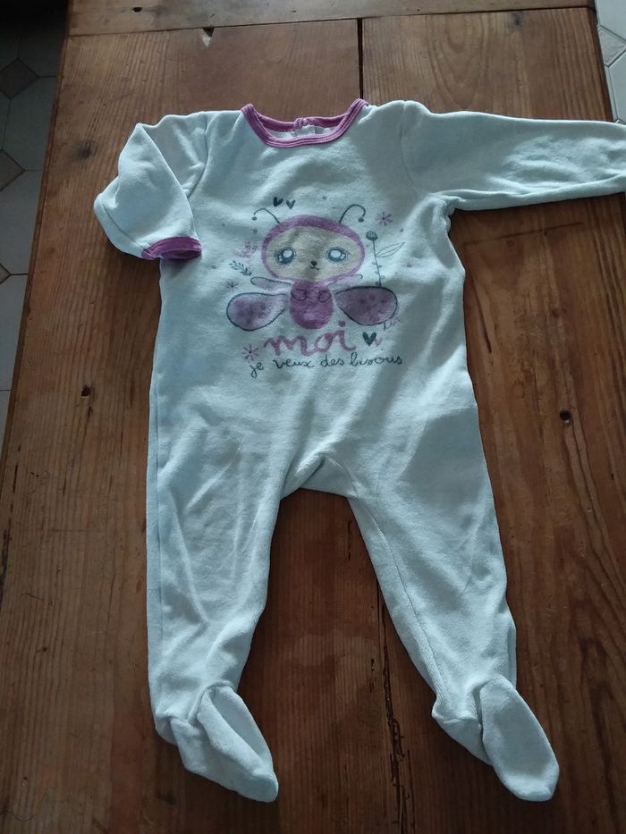 Lot de 2 grenouillère 12 mois fille - photo numéro 2