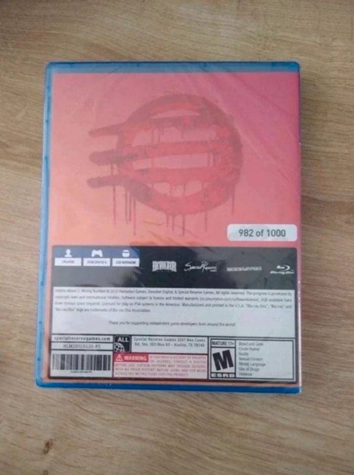 Hotline miami 2 wrong number special reserve 982/1000 ps4 - photo numéro 3