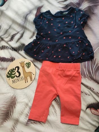 Ensemble d'été haut et legging court 3 mois