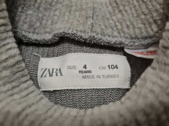 Robe hiver grise bi-matière  fille 4 ans - photo numéro 3