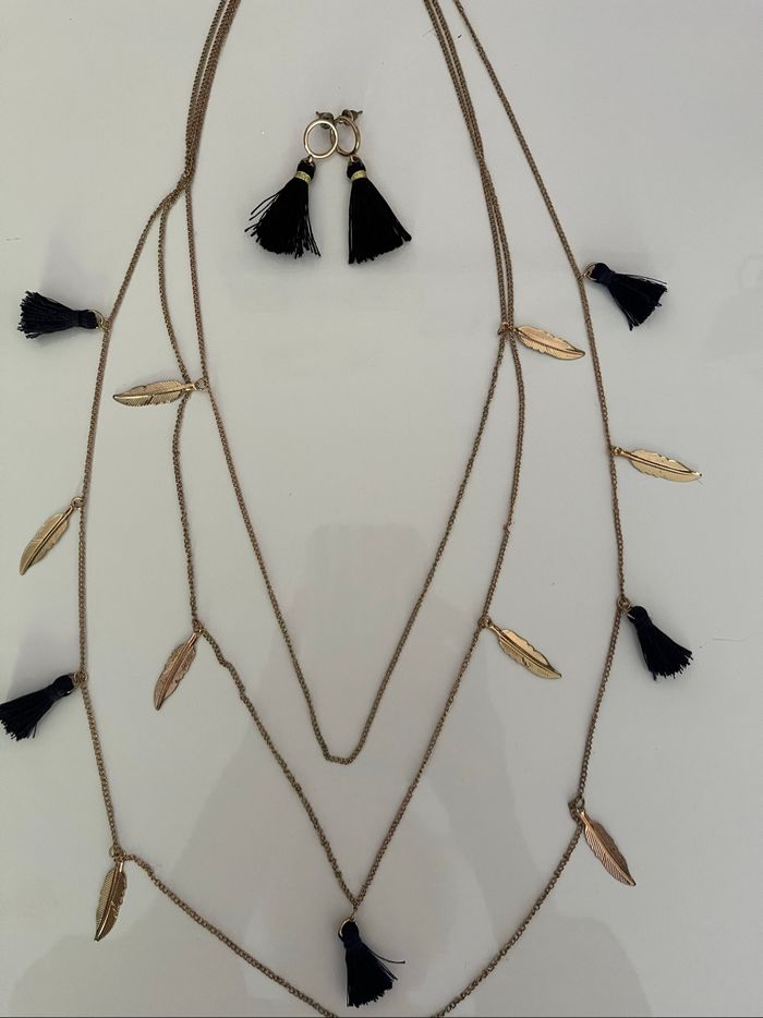 Parure collier et boucles d’oreilles