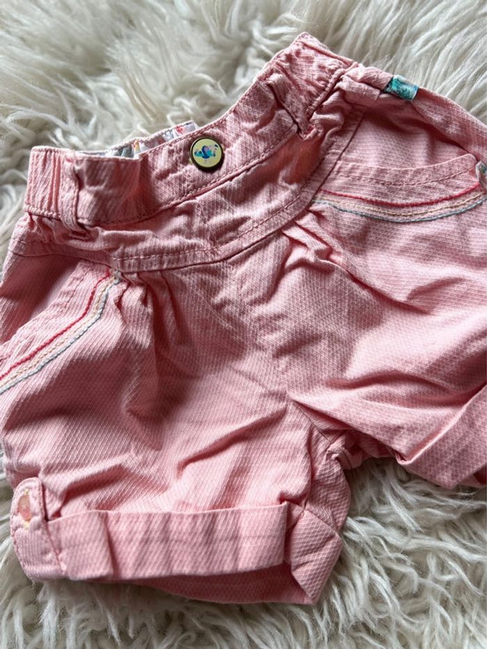 Fille 👧🏻 Short rose sergent major 6 mois - photo numéro 4