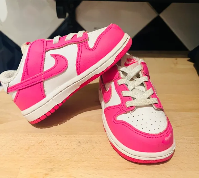 Basket dunk low rose et Blanche - photo numéro 4