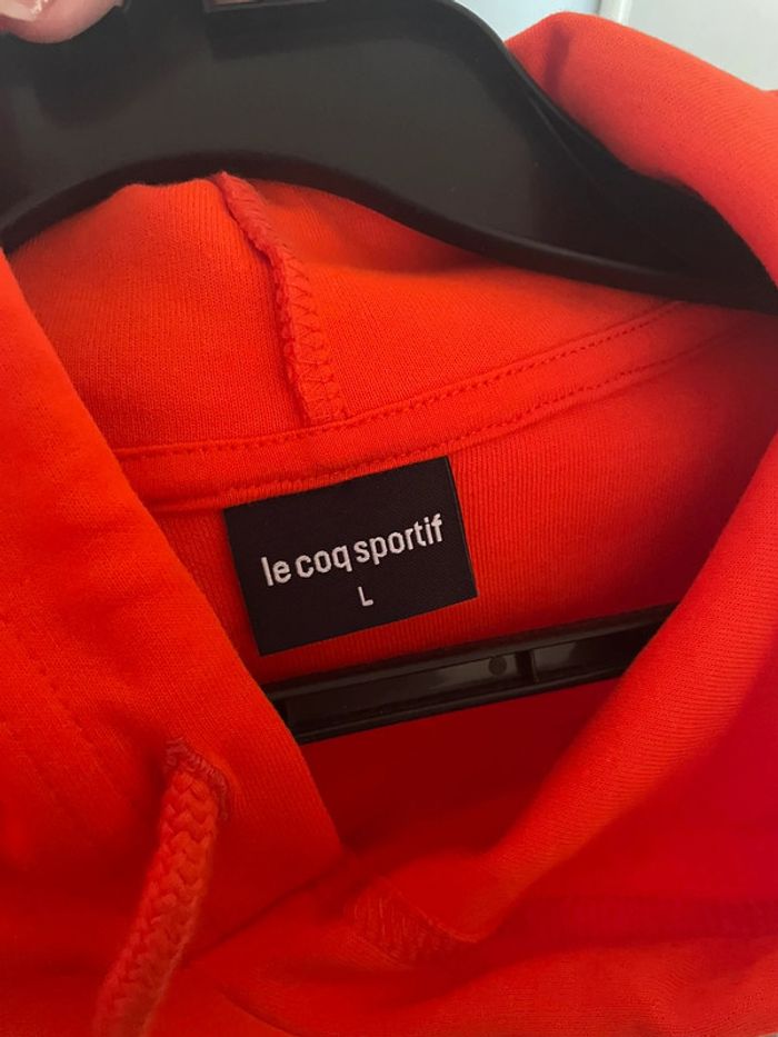 Sweat à capuche orange Le Coq sportif taille L - photo numéro 3