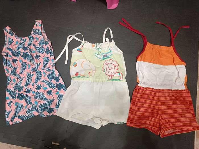 Lot de 3 combinaisons été fille 3ans