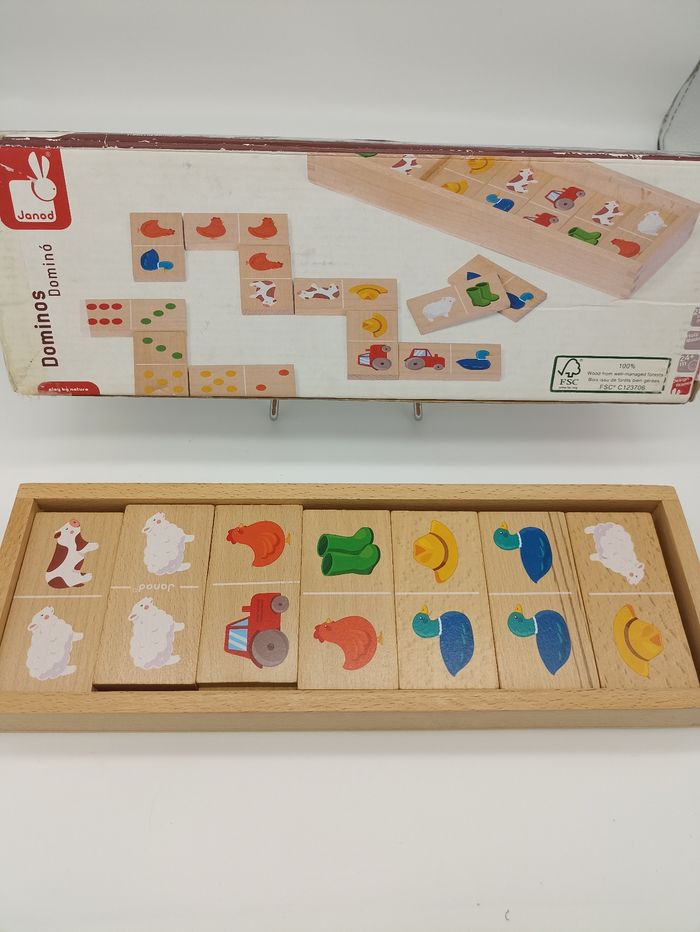 Jeu de domino en bois - Janod- A partir de 24 mois - photo numéro 3