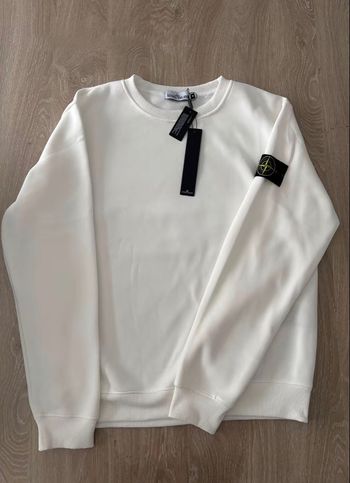 Pull stone island blanc taille M