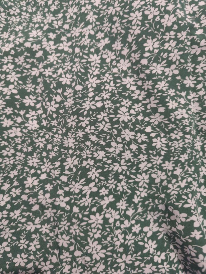 Jupe longue verte et blanche fleurie - photo numéro 2